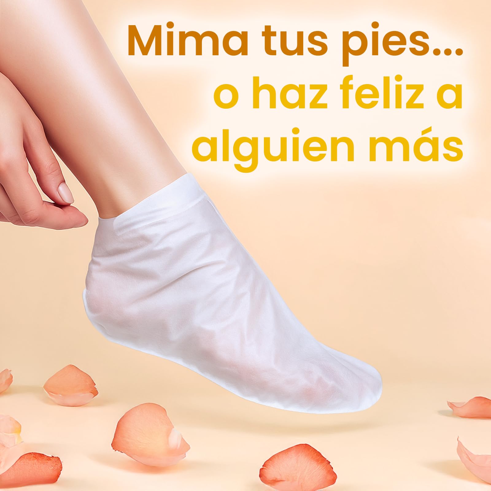Mascarilla para Pies Hidratante – Foot Mask con Manteca de Karité, Aceite de Jojoba y Vitamina E – Mascarilla Pies para Talones Agrietados y Piel Seca – 6 Pares — view 4