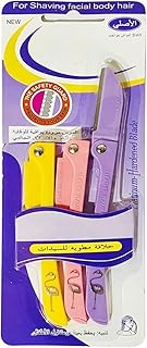 ECVV 3 Piece Flamingos Ladies Razor For Facial And Body Hair Yellow/Pink/Purple, Multicolor