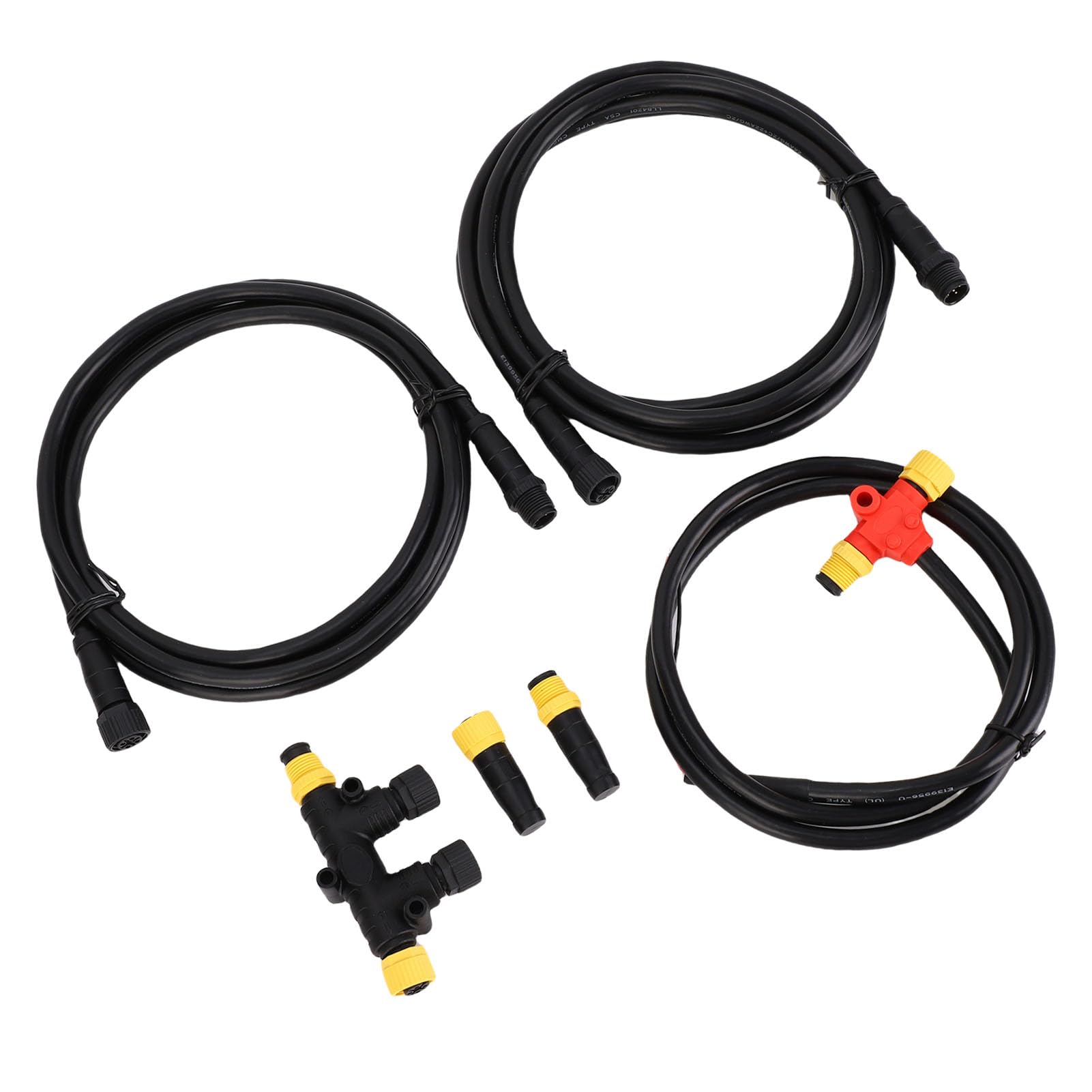 Kit de Inicio GPS Marino Acouto con Conector M12 de 5 Pines IP67 Impermeable y Cables Terminadores para Red NMEA 2000 Kit Accesorios Navegación Marina GPS Marine Starter Kit NMEA2000