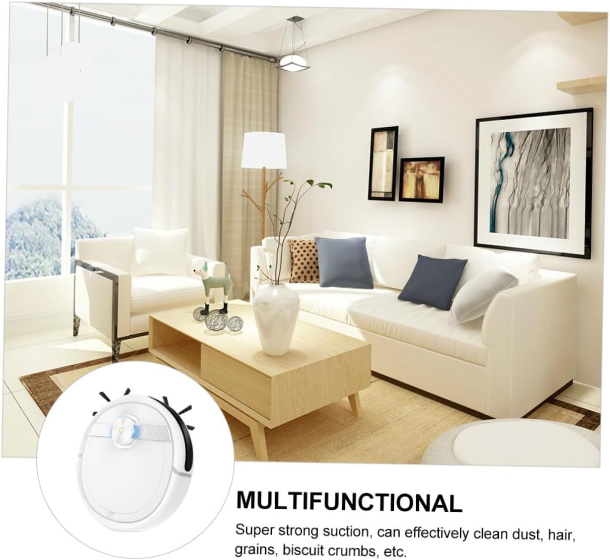 Cabilock Automatic Robot Floor Sweeping Device Ultra-Thin Home Cleaning Machine with Low Noise Design Efficient Dust Collection for Beds and Sofas Practical and Compact Use