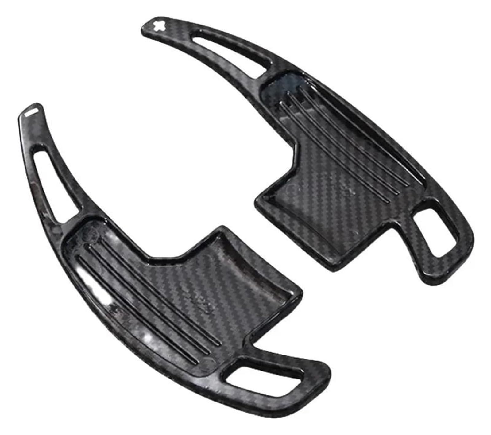 Center Console Trim for Mustang 2015-2023 Steering Wheel Shift Paddle Extended Shifter Trim(Carbon Black)
