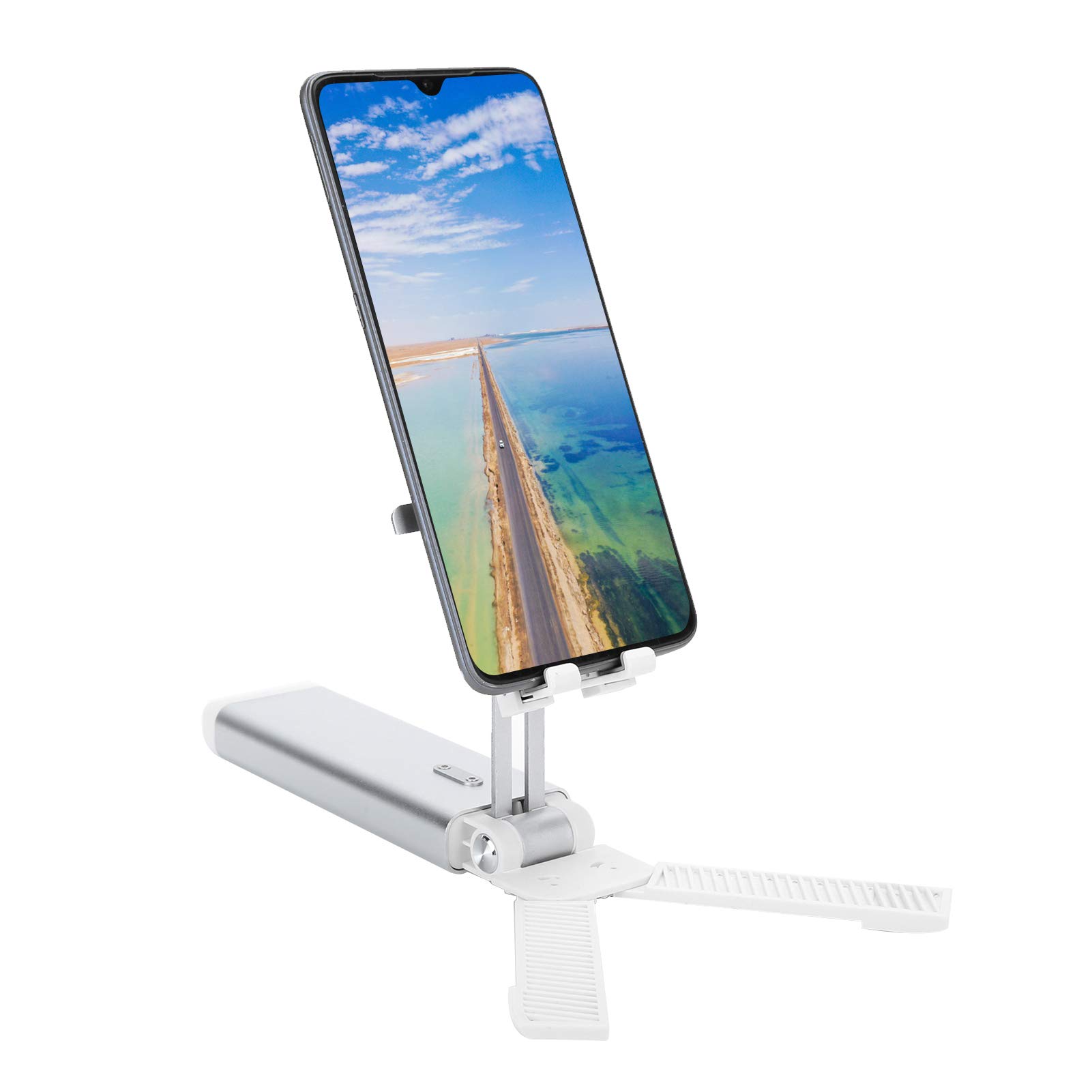 Ejoyous Supporto per Telefono Supporto per Telefono da Tavolo in Lega di Alluminio Staffa Pieghevole Regolabile per Telefoni e Tablet da 4 a 12,9 Pollici per Studio in Ufficio Streaming Live