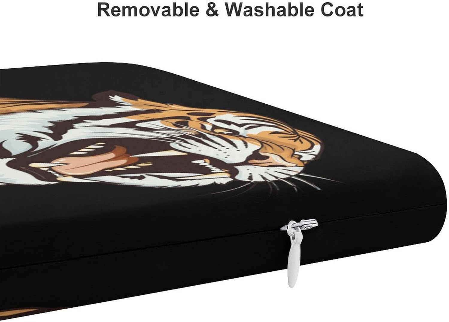 Tiger Floor Pillow Meditation Yoga Cushion Square Chair Cushion Pillows Seating for Adults