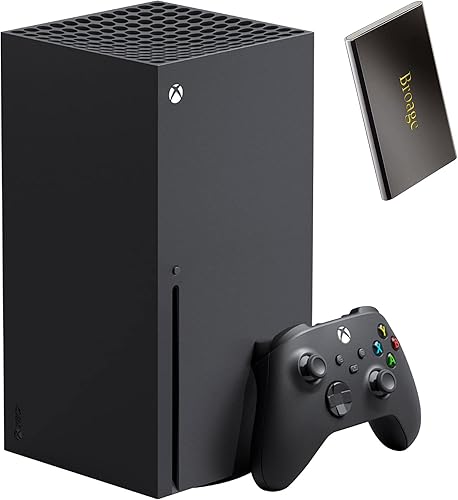 Consola de videojuegos SSD de Microsoft Xbox Series X de 1 TB + 1 controlador inalámbrico Xbox CPU Zen 2 de 8 núcleos, RDNA 2 GPU, memoria GDDR6 de