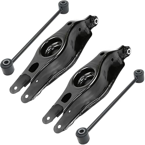 Detroit Axle - Kit de 4 brazos de control traseros para Chrysler 300 Dodge Challenger Charger Magnum, 2 barras estabilizadoras 2 brazos de control