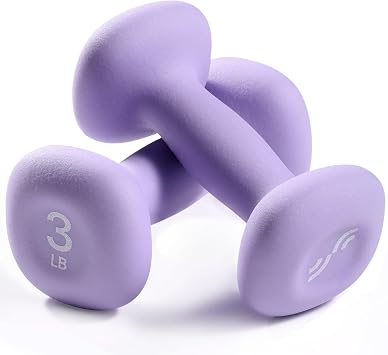 Sportneer Neoprene Dumbbells Set of 2, 2,3, 5, 8, 10lb Hand Weights for Women, Non-Slip Ergonomic Design, Anti-Roll Square Shape at home weights for women