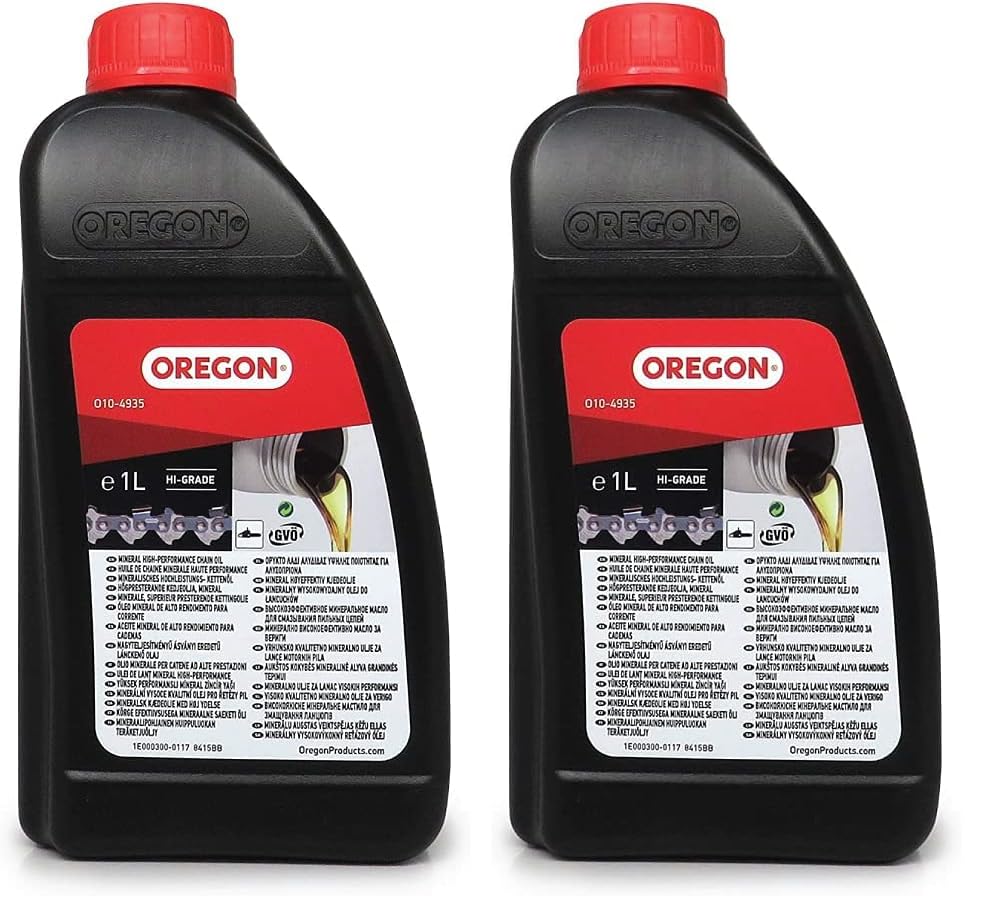 Oregon - Huile pour Chaîne et Guide-Chaîne de Tronçonneuse, 1 L (O10-4935) (Lot de 2)