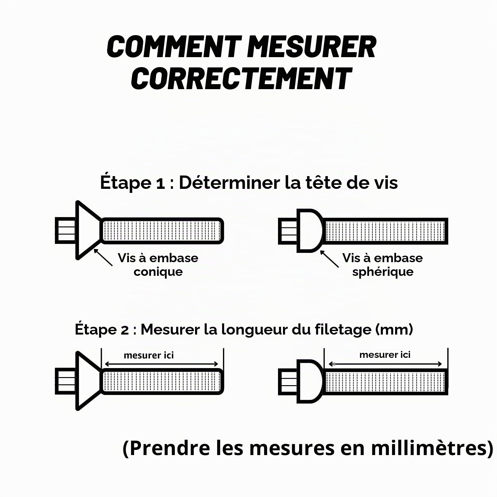 Lot de 4 écrous de jante M12 x 1,5 x 40 mm - Cône 60° - 4 serrures de jante noires - Sécurité anti-vol - Protection contre le vol