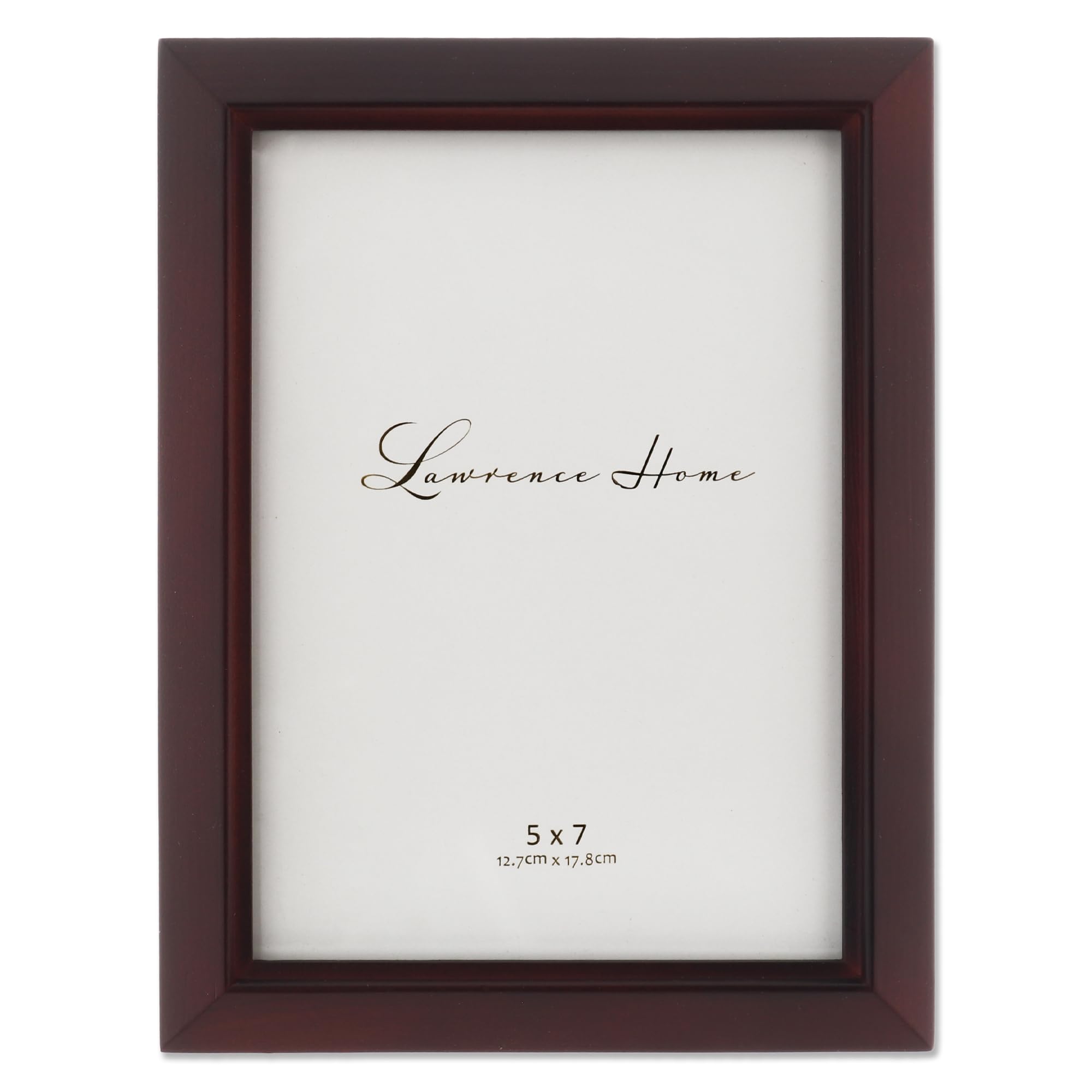 Lawrence Frames Estero Collection, Walnut Wood 5 by 7 Picture Frame, Esspresso Brown