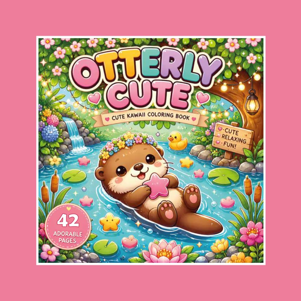 Otterly Cute Coloring Book: Sea Otter Coloring Book for Kids and Adults, Cute Sea Otters, Bold and Simple Coloring Pages, Easy Relaxing Designs for Adults"