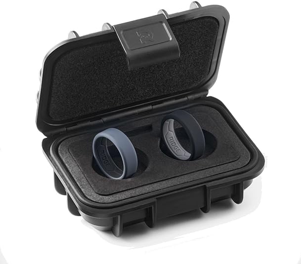 Ridge 6mm Beveled Silicone Ring Set