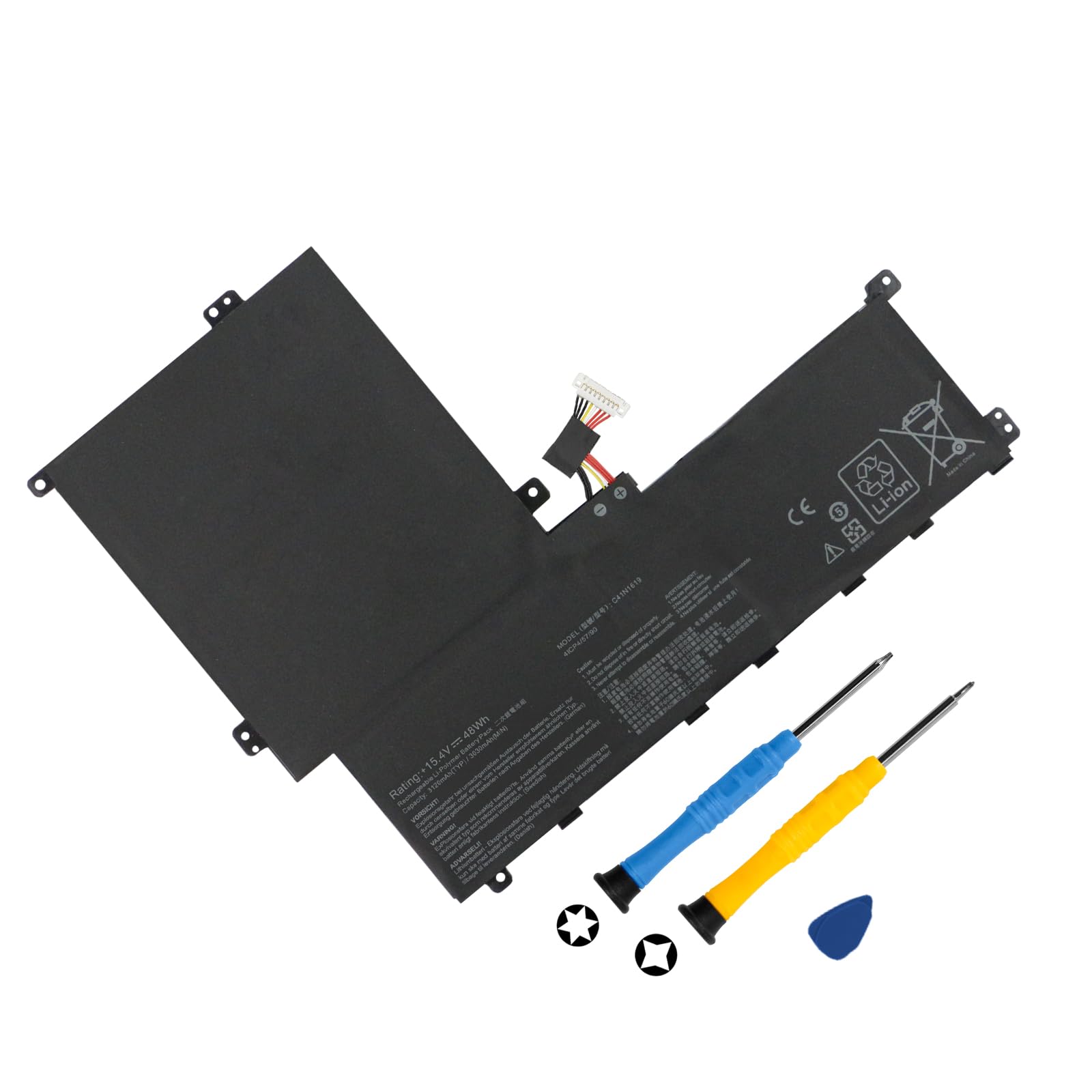 48Wh C41N1619 C41PKCH Laptop Batterie pour ASUS Pro Advanced B9440 B9440U B9440UA BU404UA ASUSPRO B9440UAV B9440FA-GV0019R B9440UA-XS74 B9440UA-GV0101T B9440UA-GV0100T B9440UA-GV9103T B9440UA-GV9102T
