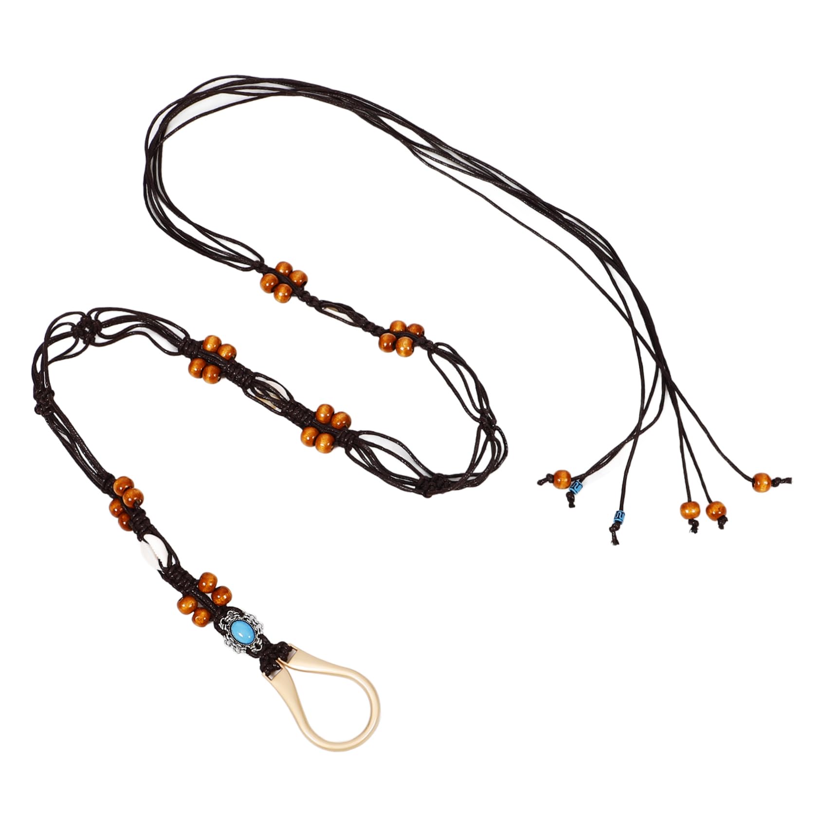 GALPADA Cinturón De Cuentas De Madera Cinturón De Mujer Collar De Concha De Puka De Concha De Vestidos De Mujer De Vestir Sabana De Algodon