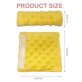 Baby Car Seat Neck Cover, Car Seat Strap Cover, Seat Belt Cushions Pads, Shoulder Strap Protectors, Reversible Pram Harness Covers in Minky Yellow, Baby Neck Pad Protector