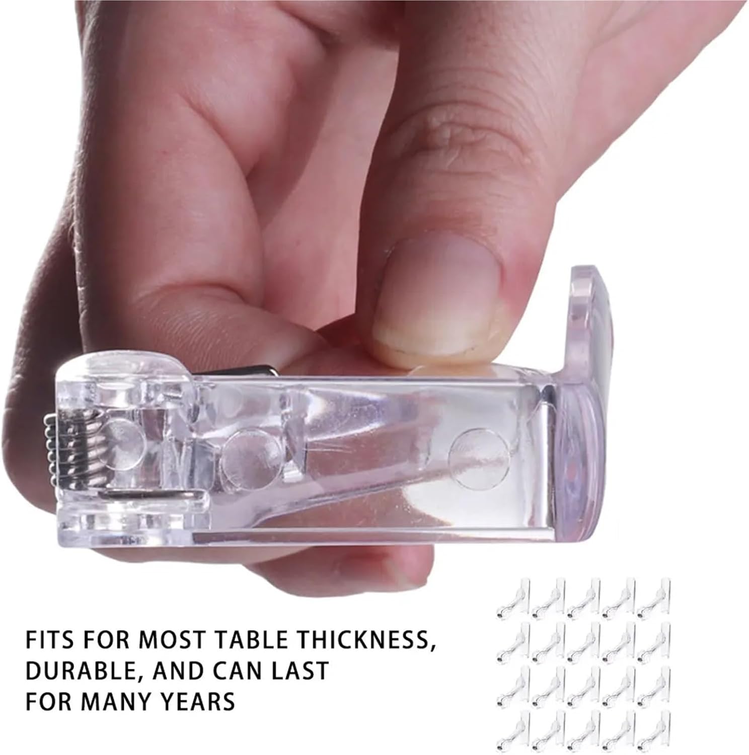 Tablecloth Clips 100 Pcs Windproof Transparent Plastic Tablecloth Clips Table Cover Holders Camping Clamps