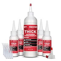 Vista 8 de Starbond Kit Pro de Pegamento Super Grueso (59 ml) – Adhesivo CA (Adhesivo de Cianoacrilato) para Rellenar Espacios – con Tapa Resistente a