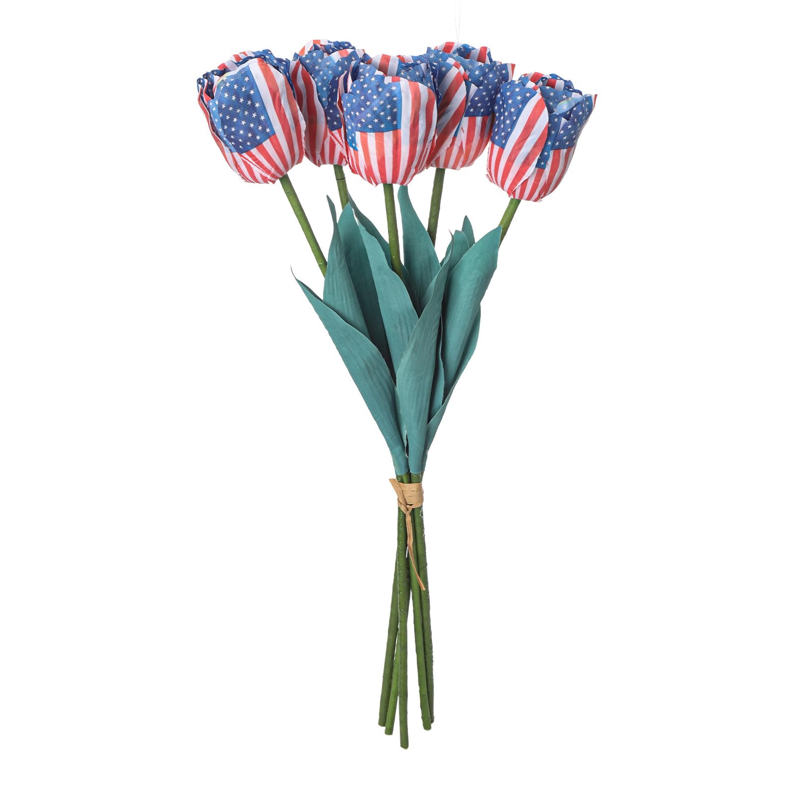 NVOQILIN Realistic Fabric Tulips Flower Bouquets Beautiful Handcrafted Cloth Tulips Bouquets for Festives Table Centerpieces Artificial Flower Plant Wedding