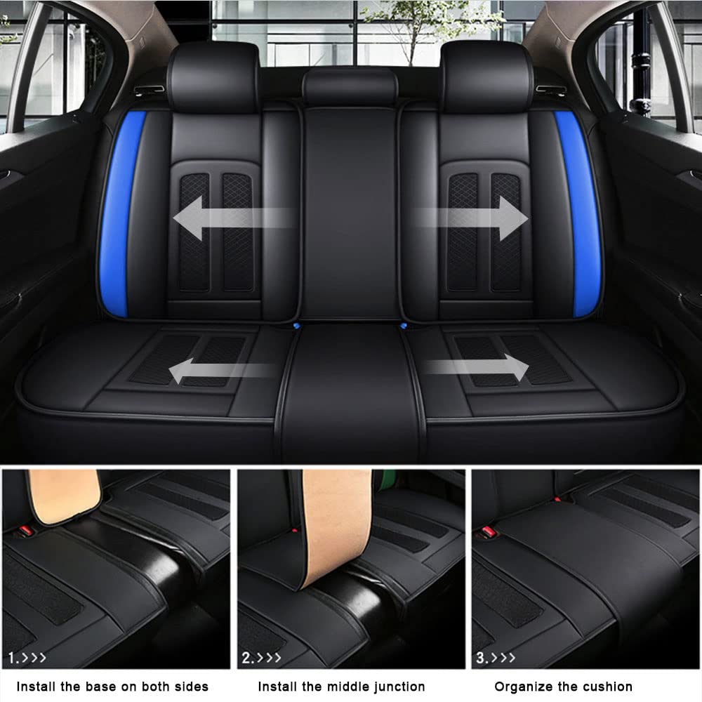Funda de Asiento de Coche para Mazda CX-30 | Incluye 2 reposacabezas y 2 apoyo lumbar. Tela transpirable todo clima, protege asientos del desgaste diario.