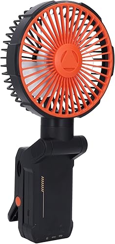 Miniatura 8 de Ventilador de clip de 5 pulgadas para cama, ventilador pequeño recargable de 4 velocidades con abrazadera para cama de tienda de cultivo, brillo LED