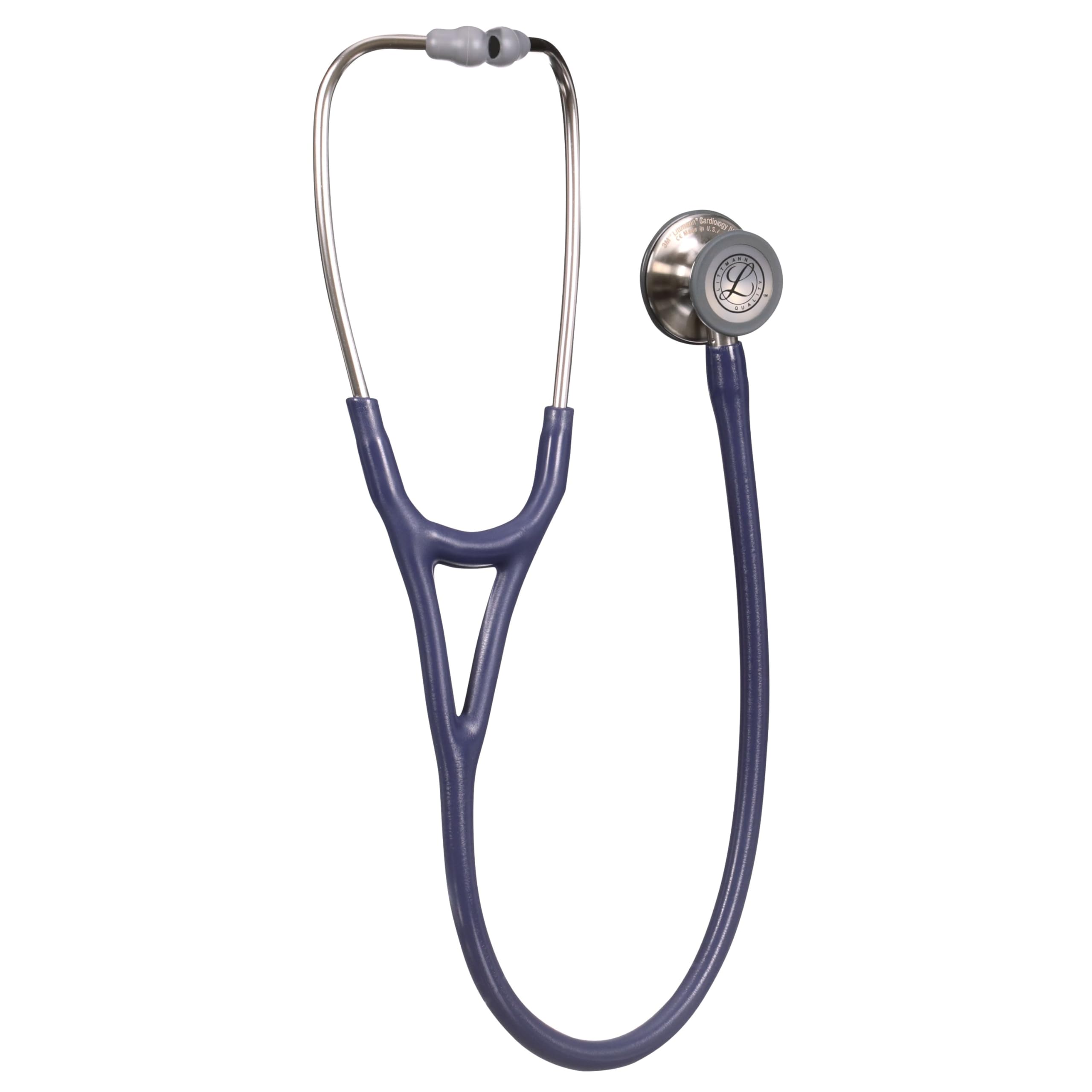 3M Littmann Cardiology IV Fonendoscopio para diagnóstico, campana de acabado en acero inoxidable, tubo azul medianoche, 6187C,
