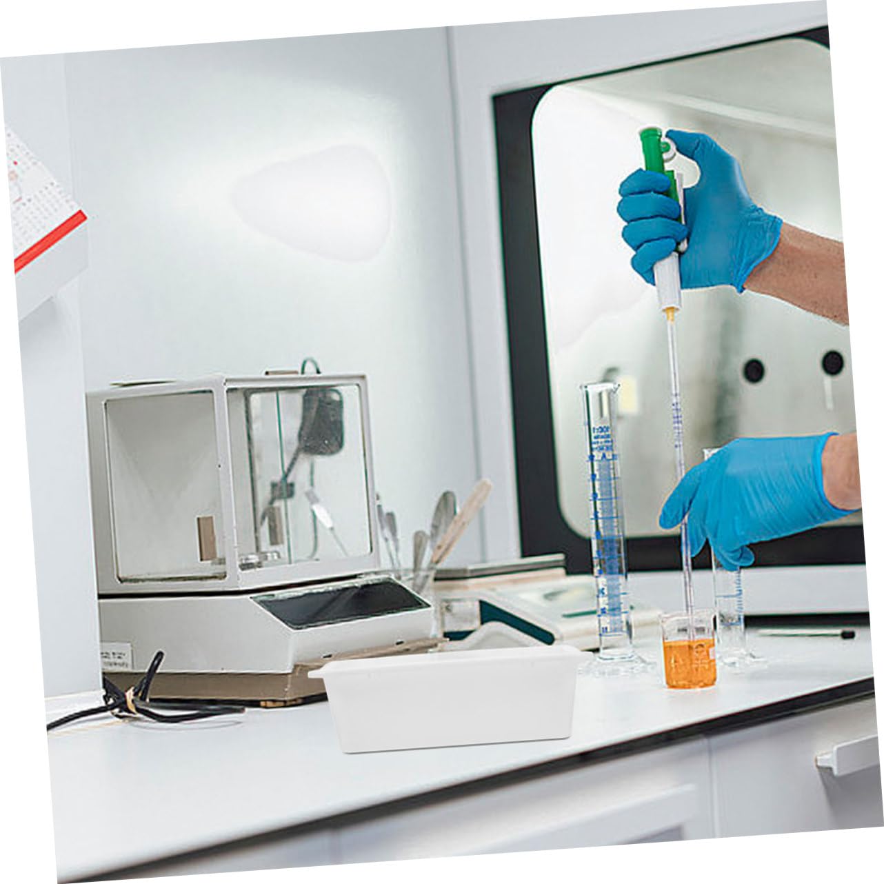 ABOOFAN 12 Pezzi Vaschetta da Laboratorio in Plastica Resistente ad Acidi e Basi Organizer per Esperimenti Chimici e Attrezzature Laboratorio