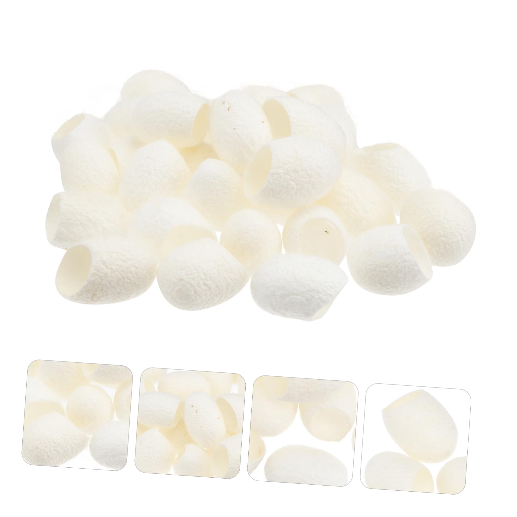 FOMIYES 200stücke Natürliche Organische Seidenraupenbälle Zur Gesichtsreinigung Peeling-exfoliator Für Hautpflege Und Mitesserentfernung Für Anfänger Und Empfindliche Haut