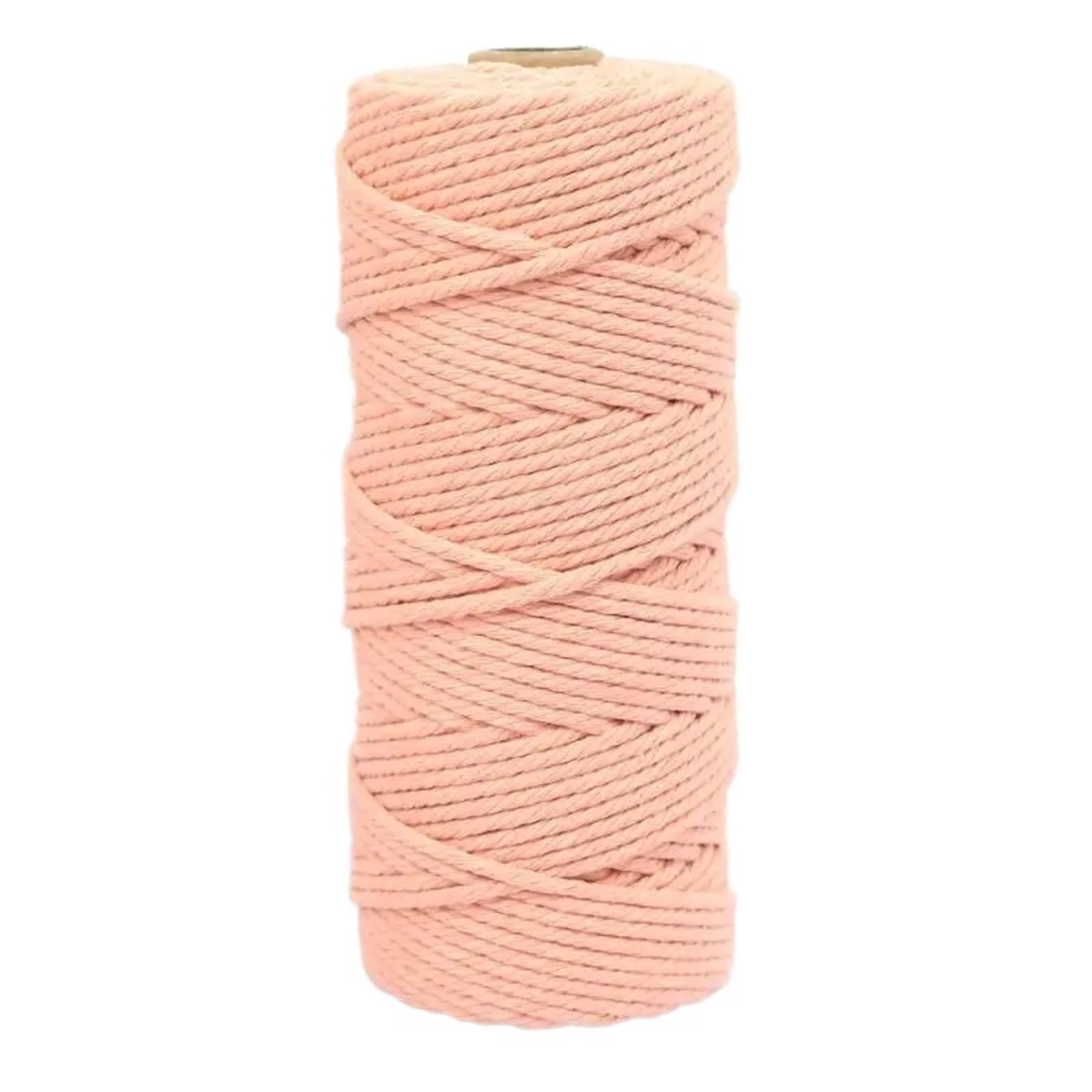Cotton Macrame Cord 3.0mm-100m Colorful Natural Cotton Macrame Rope Cord for Wall Hanging Plant Hangers Crafts(Color22)