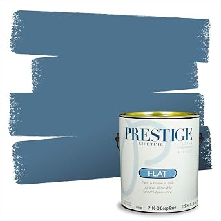 Paints Interior Paint and Primer In One, 1-Gallon, Flat, Comparable Match of Benjamin Moore* Bedford Blue*