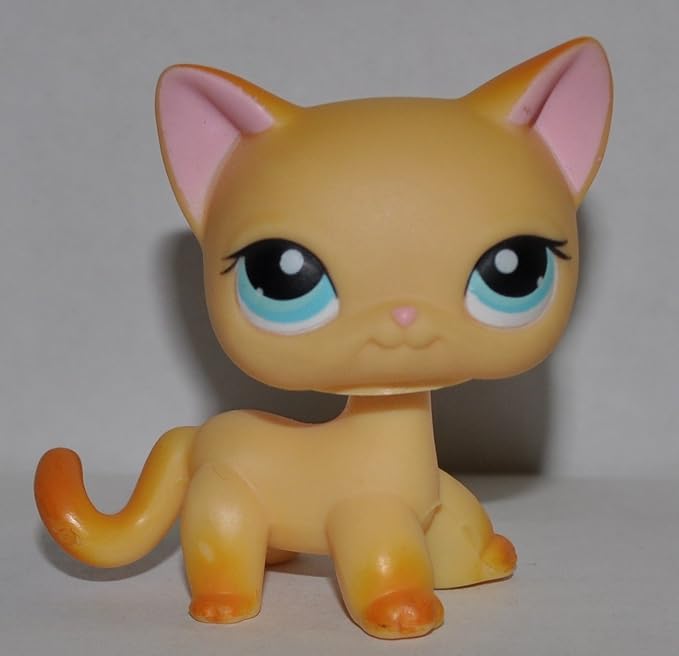 Littlest Pet Shop Shorthair Cat 339 (Orange, Blue Eyes