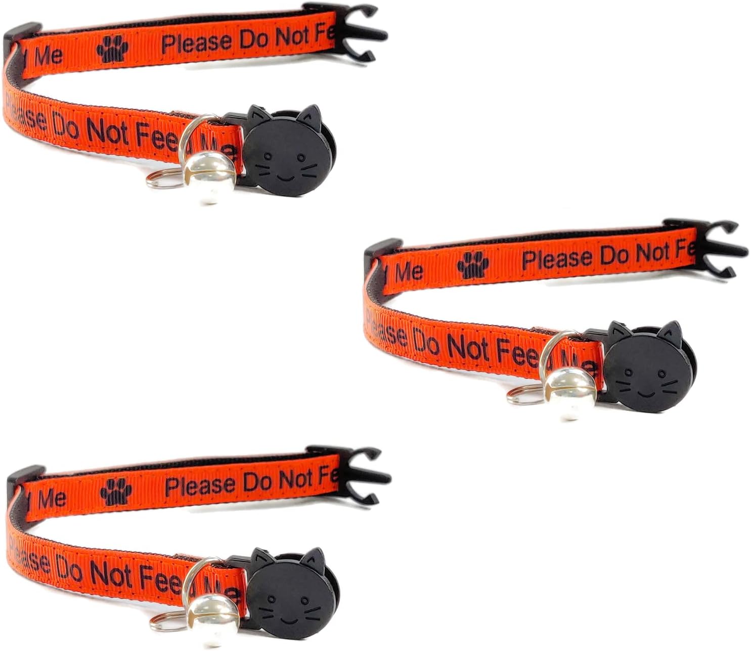 Worded Cat Collars Please Do Not Feed Me/I Am Microchipped Safe