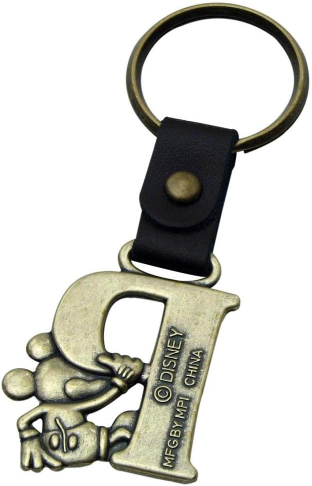 Mickey Mouse Letter P Brass Key Chain : Clothing, Shoes & Jewelry