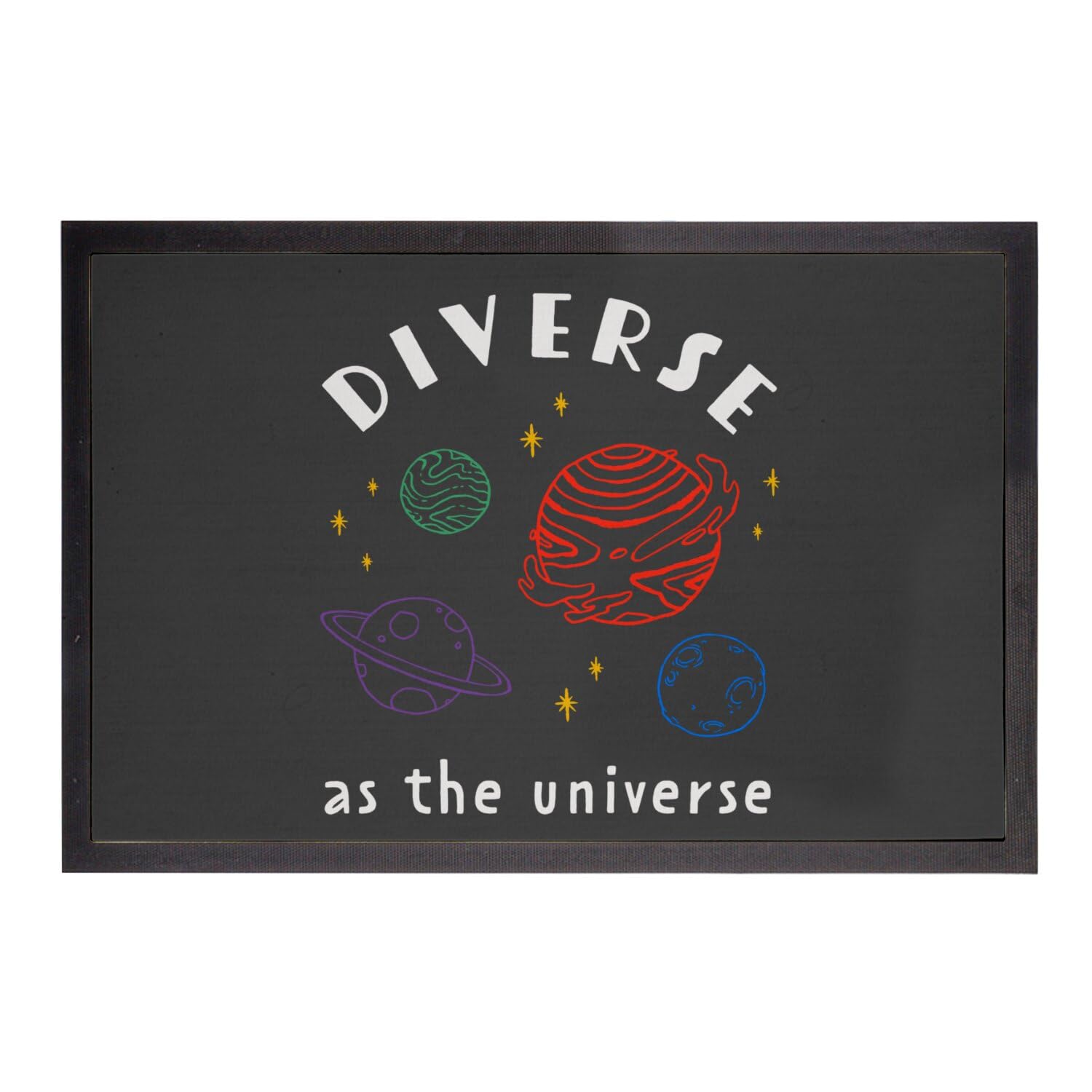 Paillasson noir LGBTQ+ au design inclusif pour sublimer votre appartement