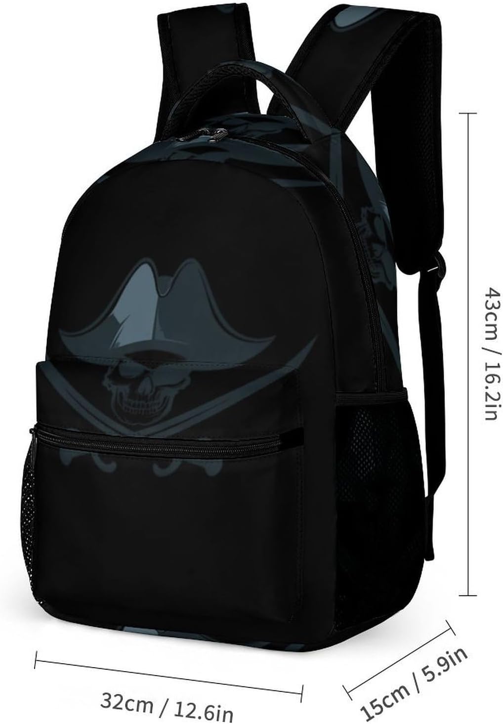 Sea Skull Novelty Backpack Set with Lunch Bag Pencil Cases image 2