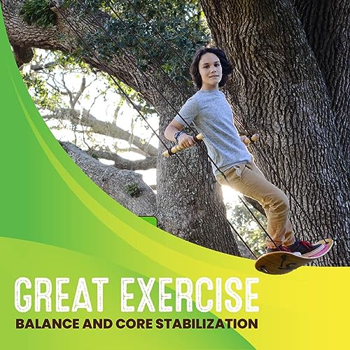 Swurfer Stand Up TreeSkate Outdoor Swing - Tree Swing for Kids with Adjustable Handles, Kids Outdoor Play Equipment, Durable, Weatherproof, Easy Installation, Holds Up to 200 lbs, Ages 6+ (Bamboo) by Swurfer - Image 6