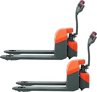 T TORY CARRIER 2 Pecies Pallet Jack Full Electric Pallet Truck Mini Type 3300 Lb. Capacity 48 x 27 Forks Material Handling Lift Suitable for Warehouse, Supermarket, Dock, etc.