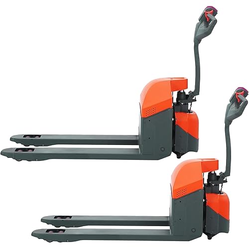 T TORY CARRIER 2 Pecies Pallet Jack Full Electric Pallet Truck Mini Type 3300 Lb. Capacity 48 x 27 Forks Material Handling Lift Suitable for Warehouse, Supermarket, Dock