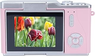 Digital Camera, 1080P 48MP 2.4 Inch Vlogging Camera HD Flip Screen 18X Electronic Zoom Point, Shoot with 800 Mah, LED Fill Light for Boys Girls Kids (Pink)