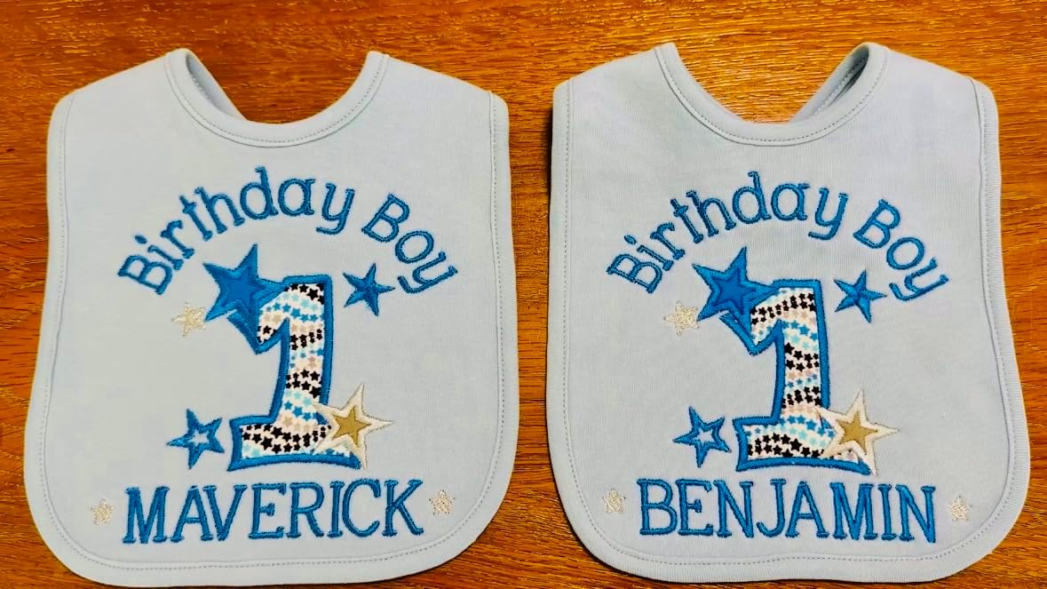 1st Birthday Bib Personalized with Baby Custom Name