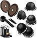 5PCS Reusable Coffee Vertuo Pods, Refillable Coffee Capsule,Compatible with Nespresso Vertuo Coffee Machine, with 2 Pcs Reusable Coffee Capsule Lid, Spoon and Brush (Black -230ML)