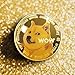 KANGHE 2pcs Dogecoin Coin Collection, Doggie Virtual Coin, Shiba Inu Coin Gold-Plated and Silver-Plated Commemorative Ccoin