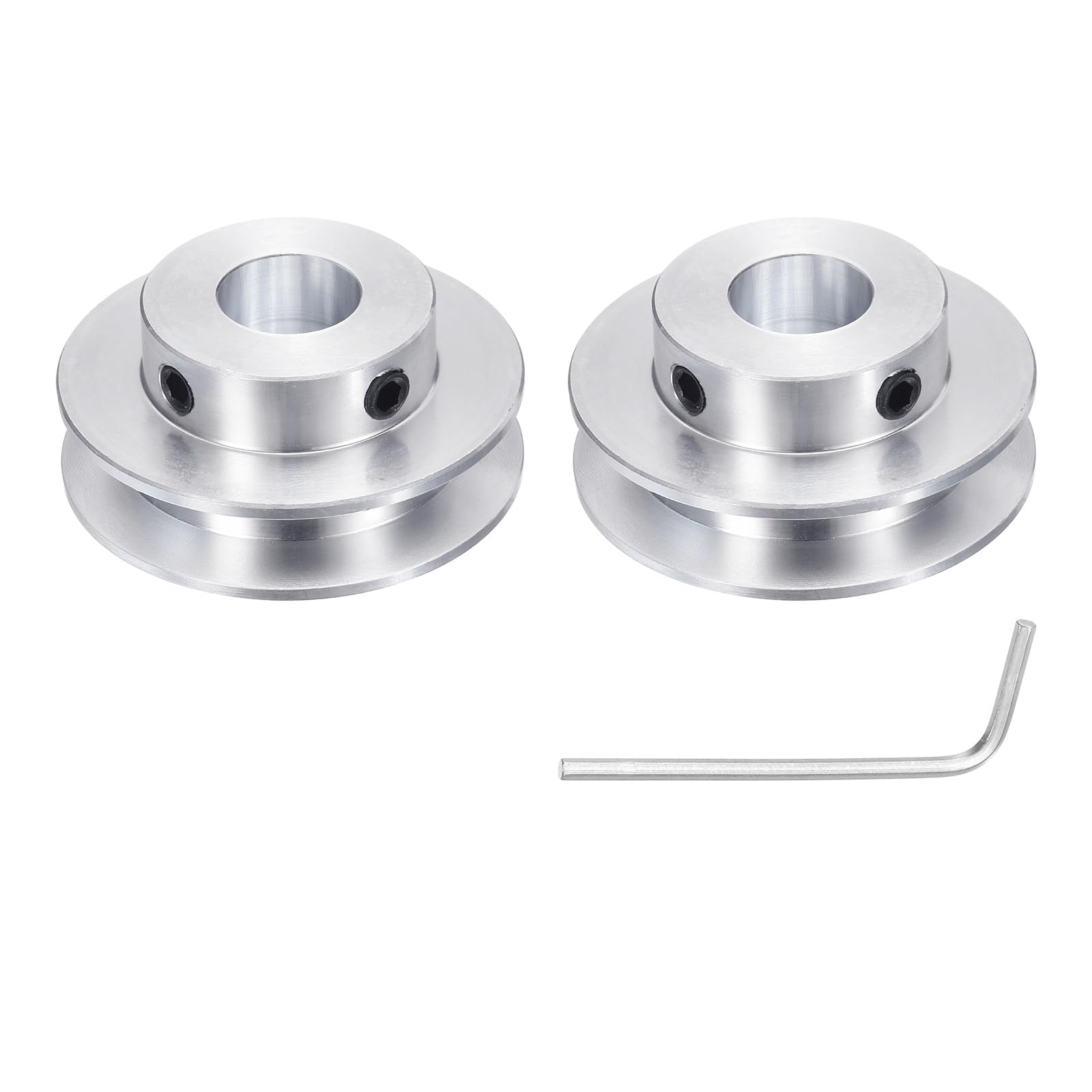 uxcell 2Pcs Single Groove Pulley, 15mm Fixed Bore 40mm Outer Diameter Aluminum Alloy Mechanical Belt Pulley with Hex Wrench for 6mm PU Round Belt — Amazon image 16