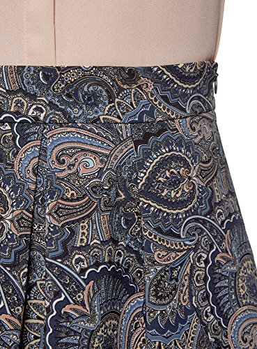 Oodji Ultra Donna Gonna a Ruota con Pieghe a