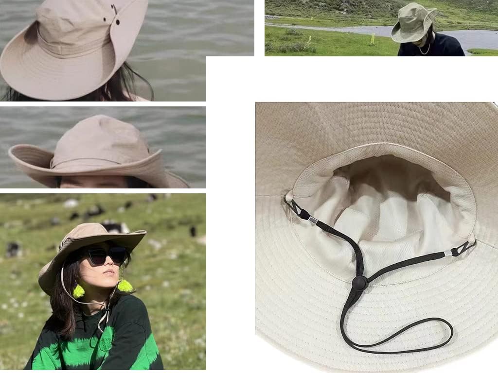 Xianglangsuccess6 6-Piece Hat/Visor Sling with Adjustable Chin Strap and Detachable Sun Hat Strap, Spring Cord Buckle