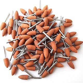 50Pieces Abrasive Mounted Stone Grinding Wheel Head Mounted Grinding Point Stone Heads for Dremel Rotary Tool 1/8 Inch Shank Grinding Stones Jade Polishing Rust Removal Metal