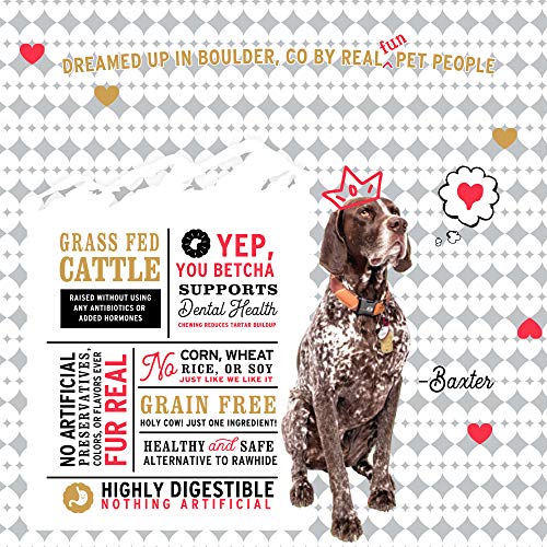 "I And Love And You" Ear Candy Cow Ear Strips - Grain Free Dog Chews, 100% Beef Cow Ears, 2.5-Ounce #TOP4