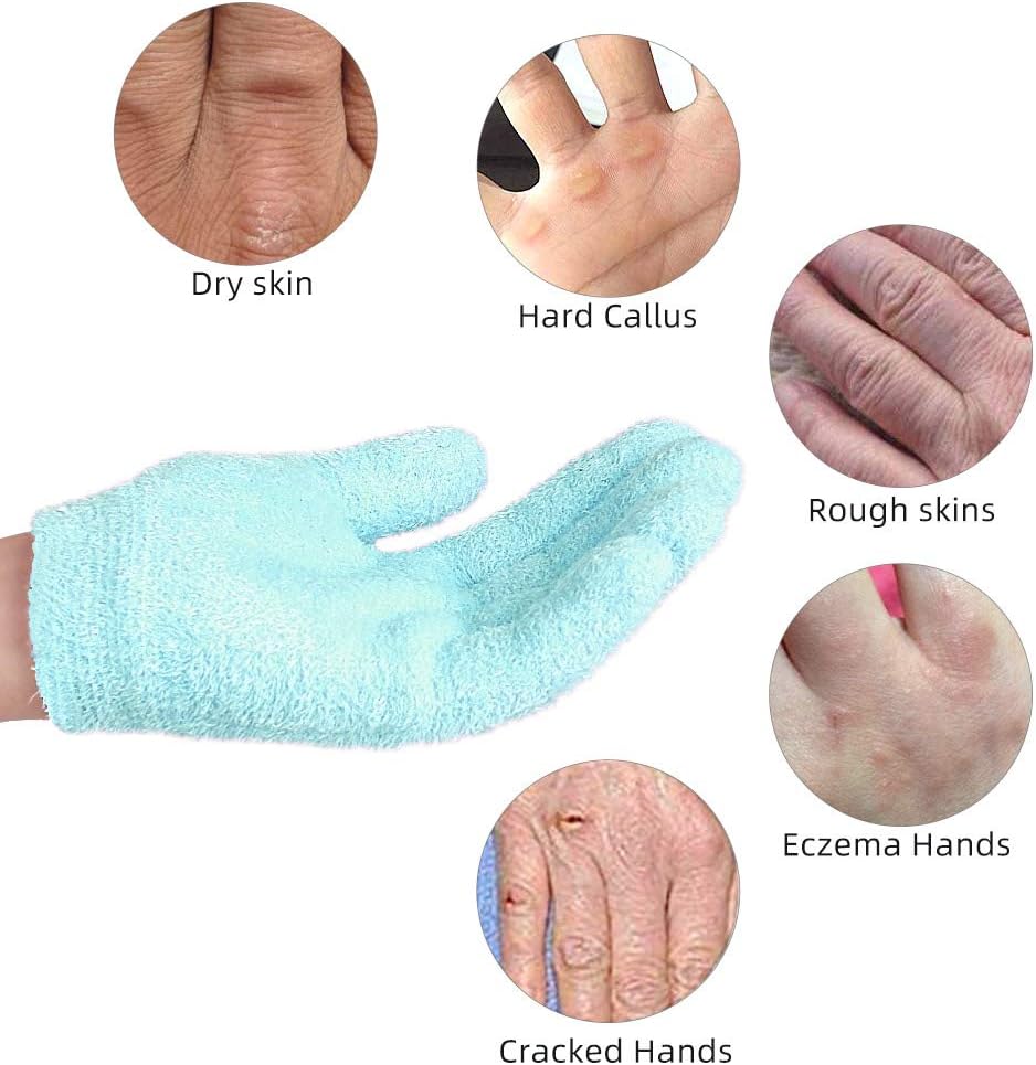 Moisturizing Gloves for Moisturize Soften Repairing Dry Cracked Hands Skin Care (Blue, Glove) : Beauty & Personal Care
