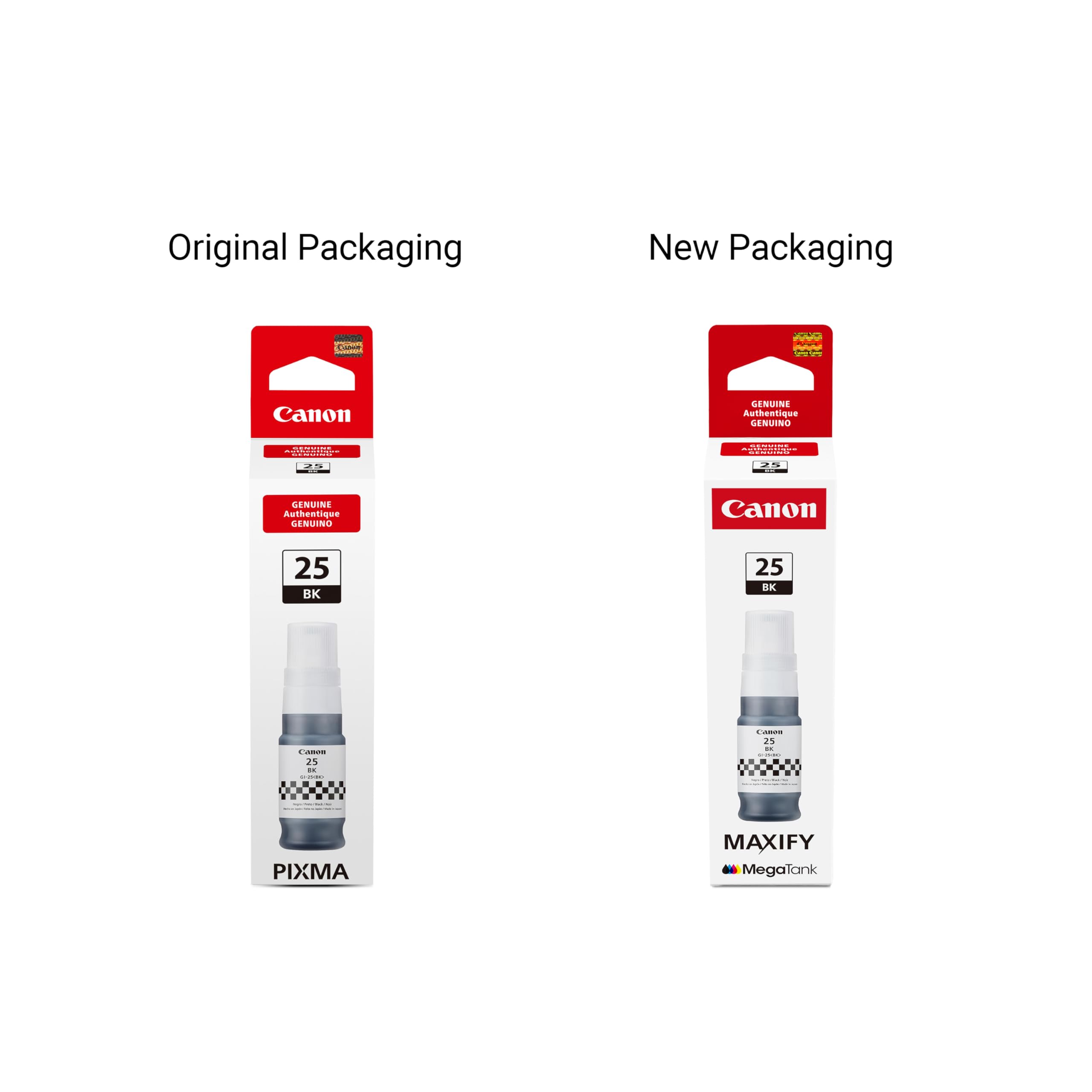 Amazon.com: Canon GI-25 Genuine Black Ink Bottle, Compatible with