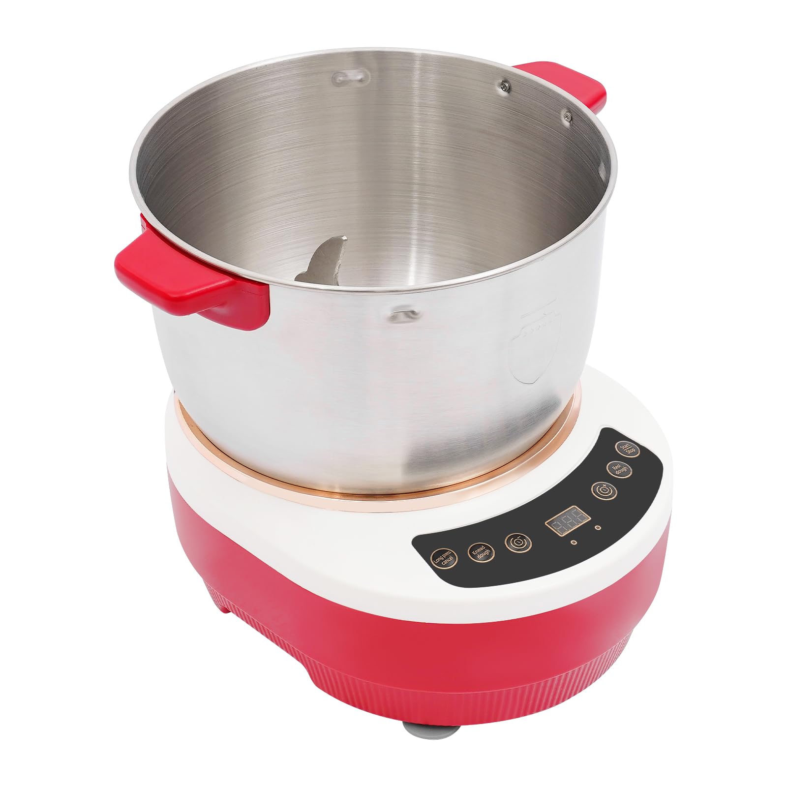 Teigknetmaschine 7L Edelstahl für Brot Nudeln, Küchen-Teigmixer | 304 Edelstahl, 250W Motor für gleichmäßiges Kneten, Sichtdeckel ermöglicht einfache Prozesskontrolle