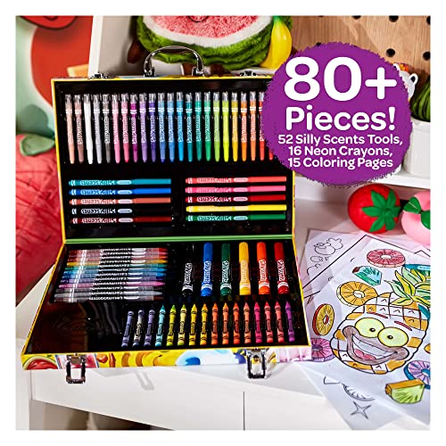 Crayola Silly Scents Inspiration Art Case (80pcs), Scented Marker & Crayon Set, Twistable Crayons, Unique Holiday Gift for Kids [Amazon Exclusive] - Thumbnail 6