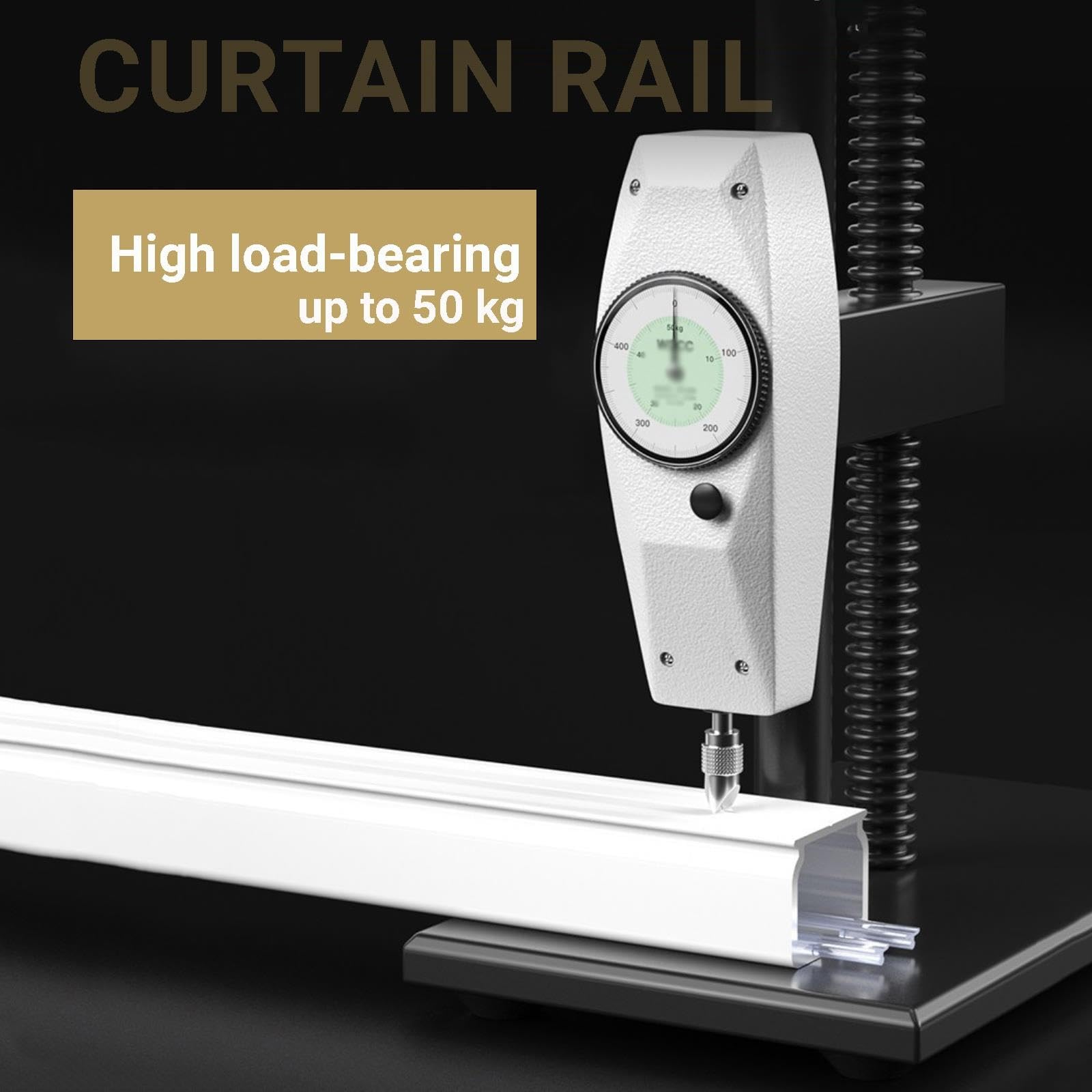 Cortinas Pesadas Riel de Cortina de Techo de Aluminio para Oficina y Hogar(Blanco,4.6m/15.09ft)
